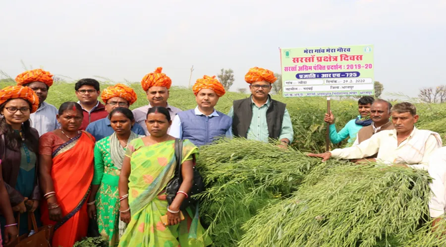 आदिवासी किसानों ने सीखे सरसों की खेती के गुण