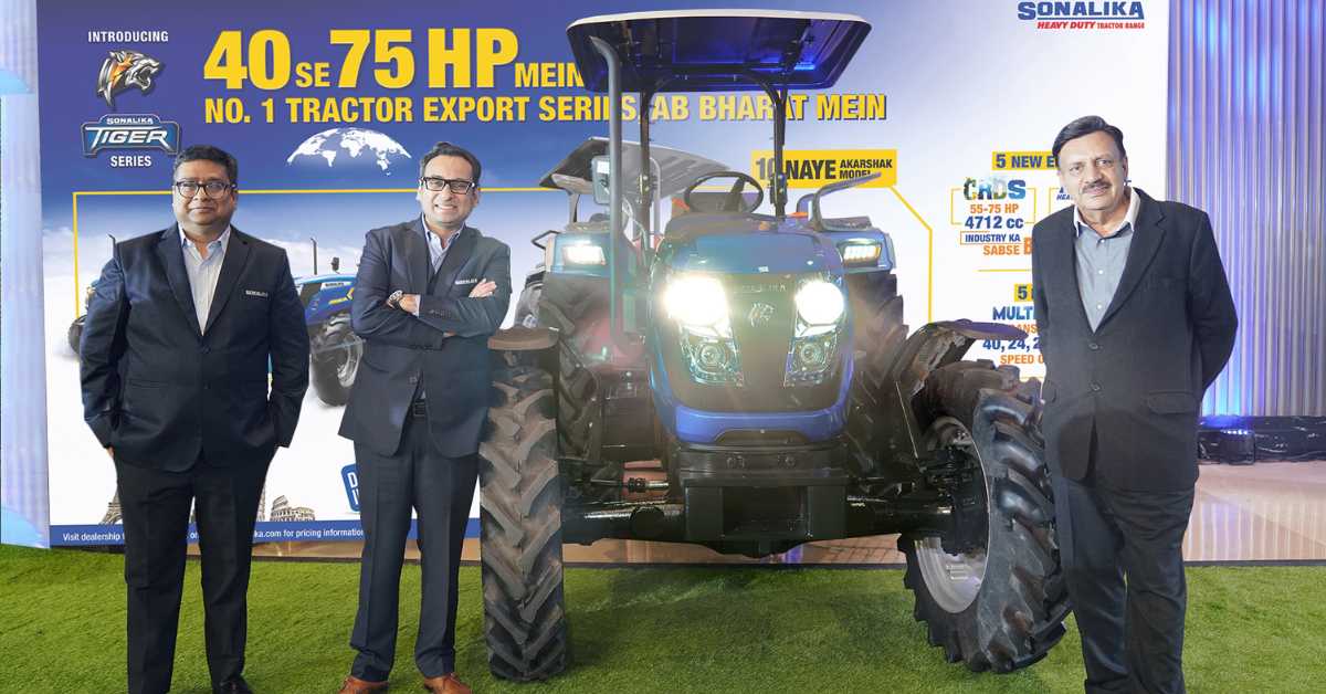 सोनालीका ने 40-75 HP में 10 नए 'टाइगर' हैवी ड्यूटी ट्रैक्टरों की अपनी सबसे बड़ी रेंज के साथ 2024 की शुरुआत की; 'डिज़ाइनड इन यूरोप' नंबर 1 ट्रैक्टर एक्सपोर्ट सीरीज़ अब भारतीय किसानों के लिए भी उपलब्ध