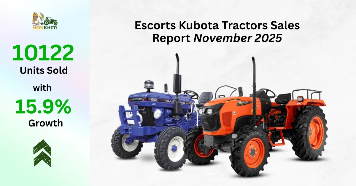 Escorts Kubota Tractors Sales Report November 2025: 10122 Units Sold with 15.9% Growth