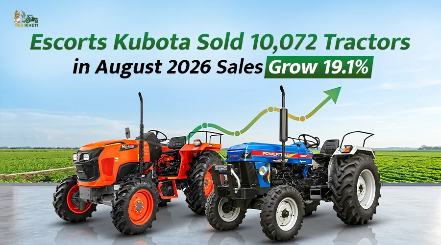 Escorts Kubota Tractor sales Report August 2026: 10,072 Units Sold with 19.1% Growth