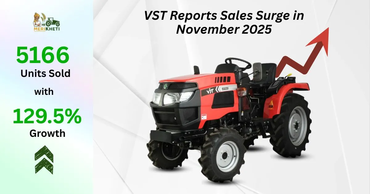 VST Reports 129.5% Sales Surge in November 2025: Power Tillers Hit 4,676 Units