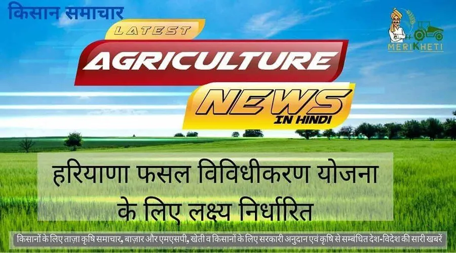 हरियाणा फसल विविधीकरण योजना के लिए लक्ष्य निर्धारित