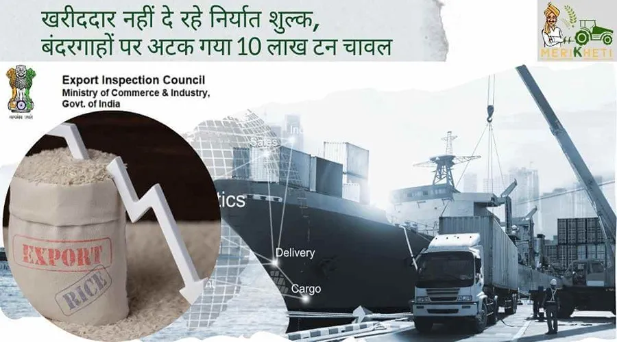 खरीददार नहीं दे रहे निर्यात शुल्क, बंदरगाहों पर अटक गया 10 लाख टन चावल