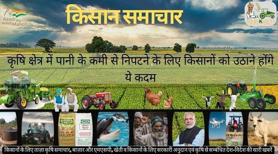 कृषि क्षेत्र में पानी के कमी से निपटने के लिए किसानों को उठाने होंगे ये कदम