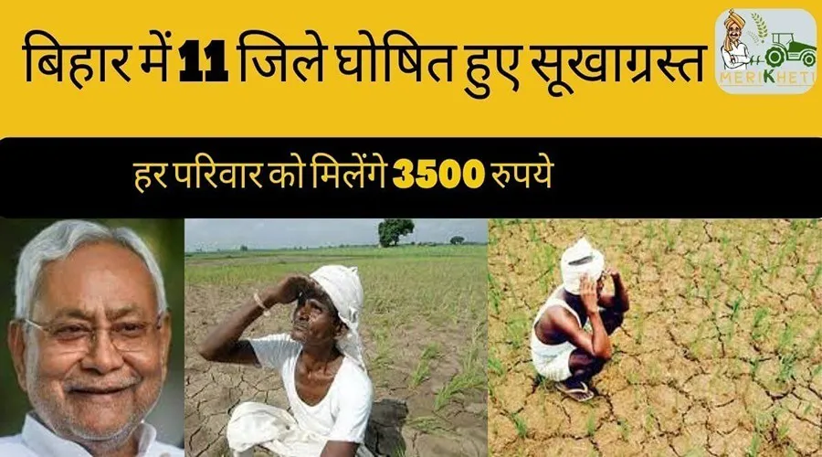 बिहार में 11 जिले घोषित हुए सूखाग्रस्त, हर परिवार को मिलेंगे 3500 रुपये