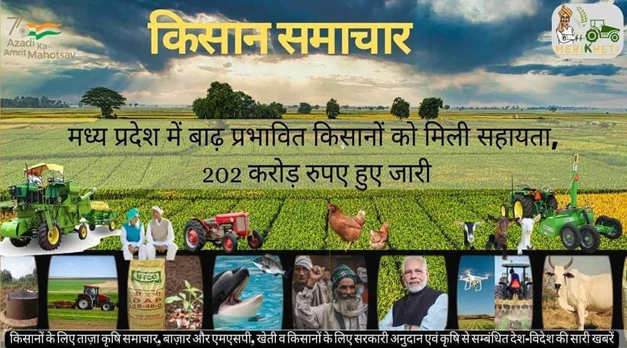 मध्य प्रदेश में बाढ़ प्रभावित किसानों को मिली सहायता, 202 करोड़ रुपए हुए जारी