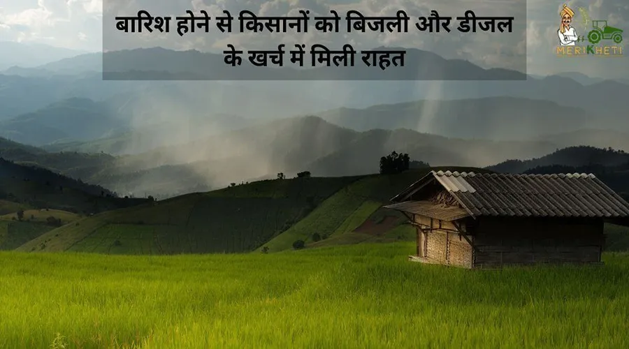 बारिश होने से किसानों को बिजली और डीजल के खर्च में मिली राहत
