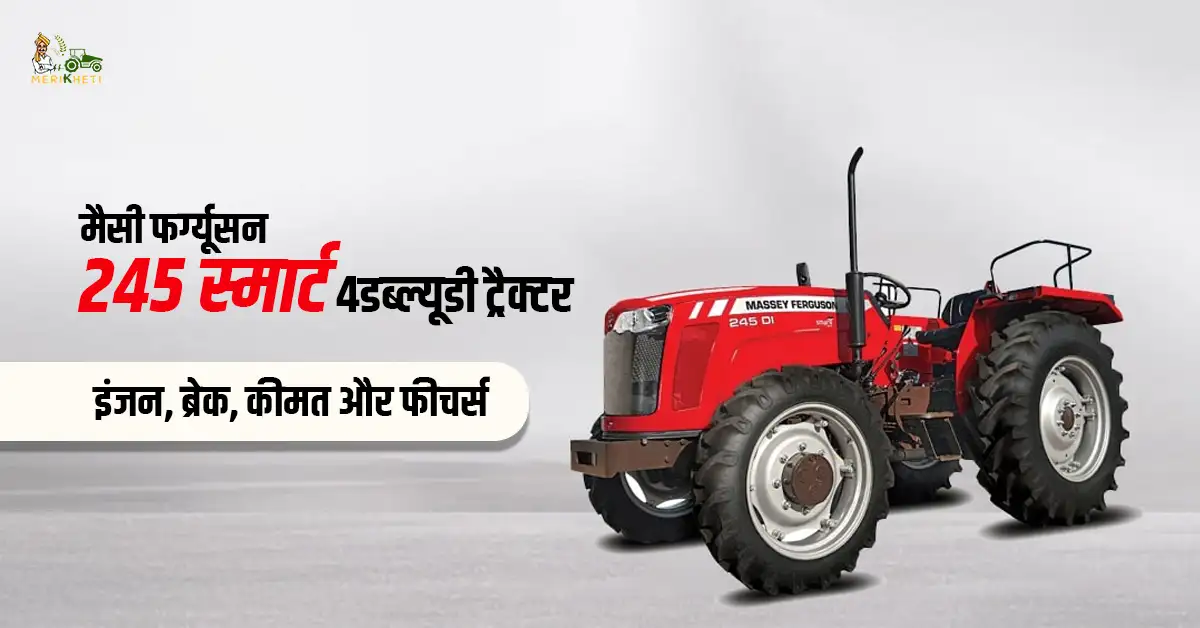 मैसी फर्ग्यूसन 245 स्मार्ट 4डब्ल्यूडी ट्रैक्टर: इंजन, ब्रेक, कीमत और फीचर्स